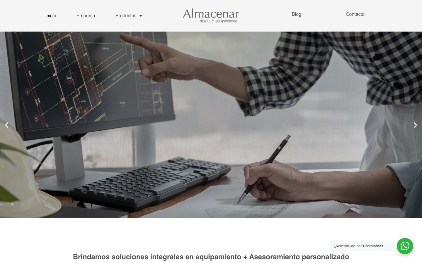 Captura del ecommerce de Almacenar desarrollado por MSA Projects