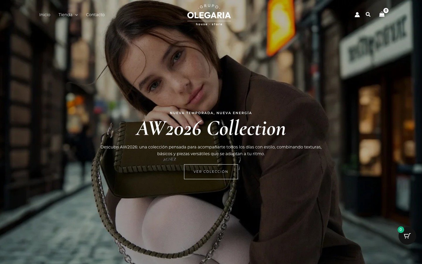 Captura del ecommerce de Olegaria desarrollado por MSA Projects