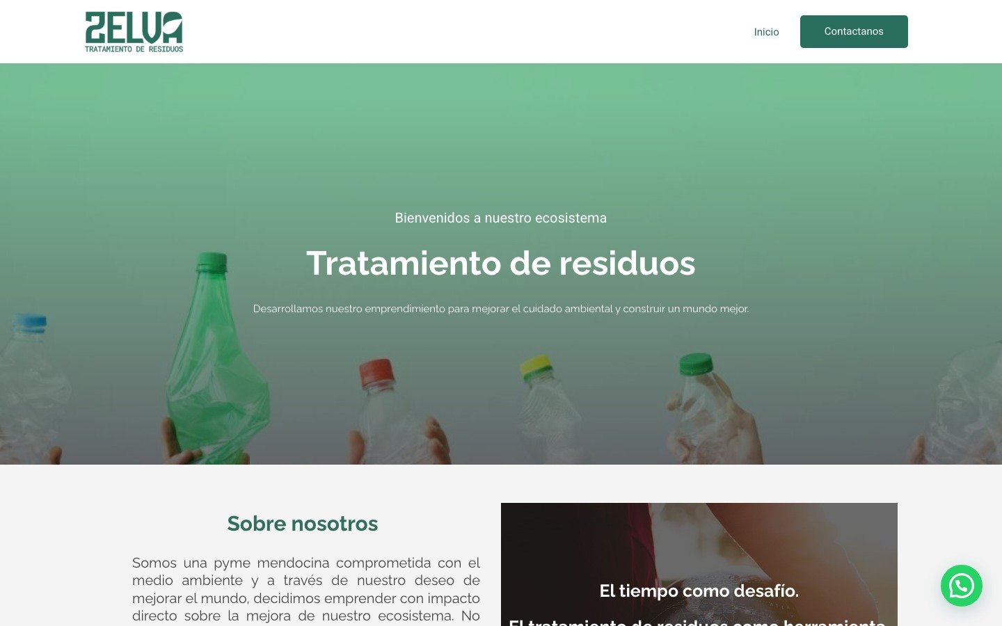Captura del ecommerce sustentable Zelva desarrollado por MSA Projects